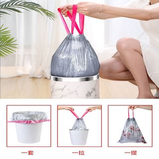 垃圾袋子家用手提式加厚大号塑料袋厨房黑色抽绳垃圾袋实惠装特厚