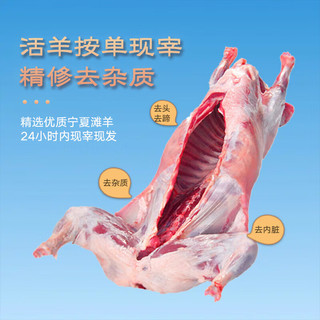 午羊 宁夏滩羊肉 生鲜 新鲜羔羊腿原切 炖煮烧烤食材 清真 【产地直发】30斤羔羊整只