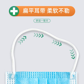 医用外科口罩 一次性成人口罩三层防护透气灭菌级挂耳式10片/袋 医用外科口罩1袋（10片）