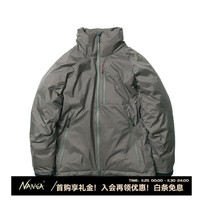NANGA 立领纯色鸭绒760蓬防泼水面料极寒加厚保暖羽绒服男女同款 灰色 L（尺码偏大，选小一码）