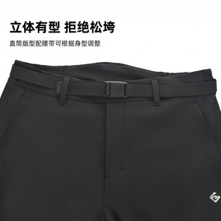 探路者（TOREAD）户外徒步软壳长裤弹力防风保暖休闲舒适男式功能裤2024年秋冬 黑色 S