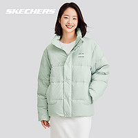 Skechers斯凯奇秋季羽绒服男女同款美拉德防泼水短款百搭外套 U105-水银绿 185/100A/XXL