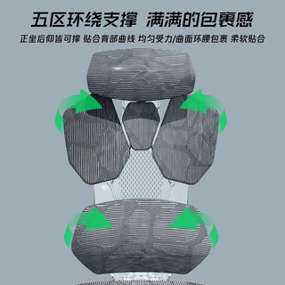 乘胜CYBER PLUS人体工学电竞椅大电脑椅子久坐舒适游戏椅全网透气 【赛博银】版-6D扶手+脚托