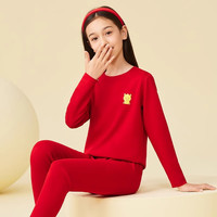 猫人 MIIOW儿童本命年内衣套装2025蛇年衣服男孩女大童绒德红色秋衣秋裤 福运小龙-女童 120cm