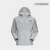 CAMEL【熊猫系列】骆驼软壳衣男连帽2024春秋户外迷彩工装夹克外套 冰川灰/冰川灰,男,A13CAZ0019 M