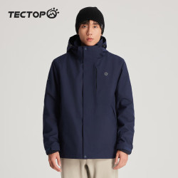 探拓 冲锋衣三合一防寒保暖户外登山服 藏青 M