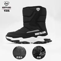 儿童熊爪棉靴冬季男女童保暖加绒棉靴防滑雪地靴