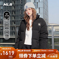 MLB 羽绒服男女虞书欣同款短款羽绒秋冬24新3ADJB1046-50BKS-XXL