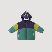 巴厘小猪宝宝冬季加厚保暖男童厚大衣儿童夹棉外套2024女童开衫厚外套 绿紫 80cm