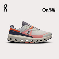 On昂跑 Cloudvista 2 2024 秋冬男款缓震越野跑鞋 Ice/Flame冰白/橘红色 44