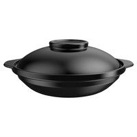 康舒家用砂锅煲黄焖鸡煲仔饭浅锅燃气可用干烧不裂炖锅大容量一锅多用 黑浅锅适合2-4人 2L