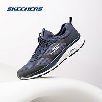 斯凯奇（Skechers）男士运动跑步鞋春季透气运动休闲鞋时尚轻便慢跑鞋 NVY海军蓝色 43