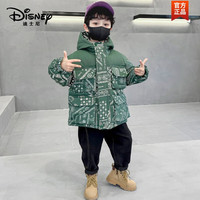 迪士尼(Disney)男童冬装棉袄2023新款儿童加厚羽绒棉服宝宝帅气时髦保暖棉衣外套