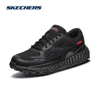 斯凯奇（Skechers）秋季男鞋轻便机能怪兽鞋系列潮流老爹鞋舒适百搭日常运动休闲鞋 全黑色 43