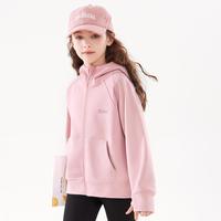 女童外套2024春秋儿童连帽上衣中大童洋气卫衣一体绒童装