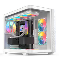 影驰 GALAX影舞者曲面弧玻海景房电脑机箱白色（ATX/一体式翻门弧玻/TYPE-C/背插主板/快拆/一体式跳线） 影舞者白（ATX/兼容背插主板）