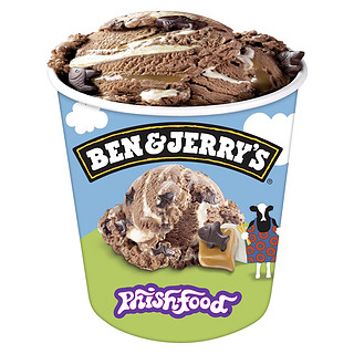 BEN & JERRY'S巧克力焦糖棉花糖冰淇淋465ml 本杰瑞 冰淇淋 雪糕