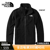 北面（The North Face）抓绒衣男装秋冬夹克上衣运动户外舒适保暖加厚防风立领外套 黑色/三合一内胆 3XL/190