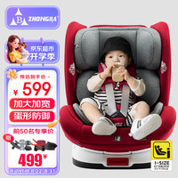 众霸(ZHONGBA)Lyb838 儿童座椅0-12岁汽车用 isize认证 婴儿宝宝可坐可躺 大陆升级 小红帽