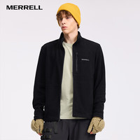 迈乐（Merrell）运动户外男款抓绒衣外套保暖透气舒适上衣外衣 MC2240028-BK02渊黑色 XL