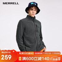 迈乐（Merrell）运动户外男款抓绒衣外套保暖透气舒适上衣外衣 MC2240028-GR103冷山灰 L