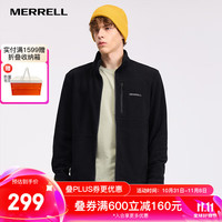 迈乐（Merrell）运动户外男款抓绒衣外套保暖透气舒适上衣外衣 MC2240028-BK02渊黑色 M