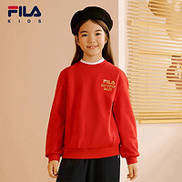 FILA 斐乐 KIDS斐乐童装儿童卫衣春季款男女童新年款宝宝圆领上衣亲子