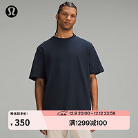 lululemon丨Heavyweight 男士棉质针织 T 恤 LM3FBSS 海军蓝 S