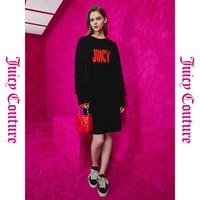Juicy Couture橘滋【柔软触感】冬日晨光撞色logo提花羽毛纱连衣裙