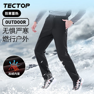 TECTOP 探拓 男士户外运动休闲防风加绒软壳裤