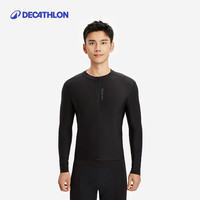 迪卡侬RCR长袖骑行服男女款秋冬季公路车骑行服骑行外套OVRC 暗夜黑（男女同款） L