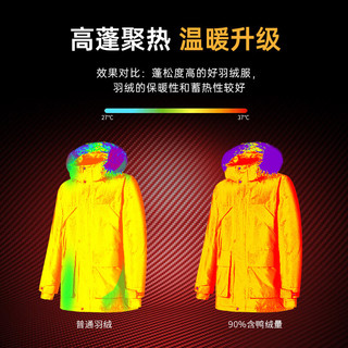 七匹狼羽绒服男中长款冬季保暖百搭毛领连帽外套男时尚户外防寒开衫男装 102(深蓝) 175/96A