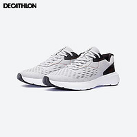 迪卡侬（DECATHLON）减震运动鞋网面透气男士跑步鞋夏季 银灰色/橘红4479743 40