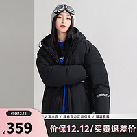 雅鹿羽绒服女短款连帽时尚休闲女装百搭冬季外套潮流NR 黑色 170