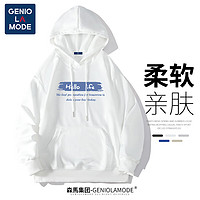 GENIOLAMODE 男士宽松连帽卫衣 潮流字母印花长袖