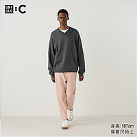 UNIQLO 优衣库 男装打褶宽腿裤 UQ471934  12 桃红色