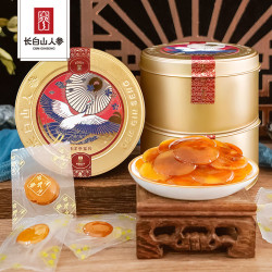 长白山人参 甄选西洋参蜜片即食泡水口嚼参片 50g*2罐
