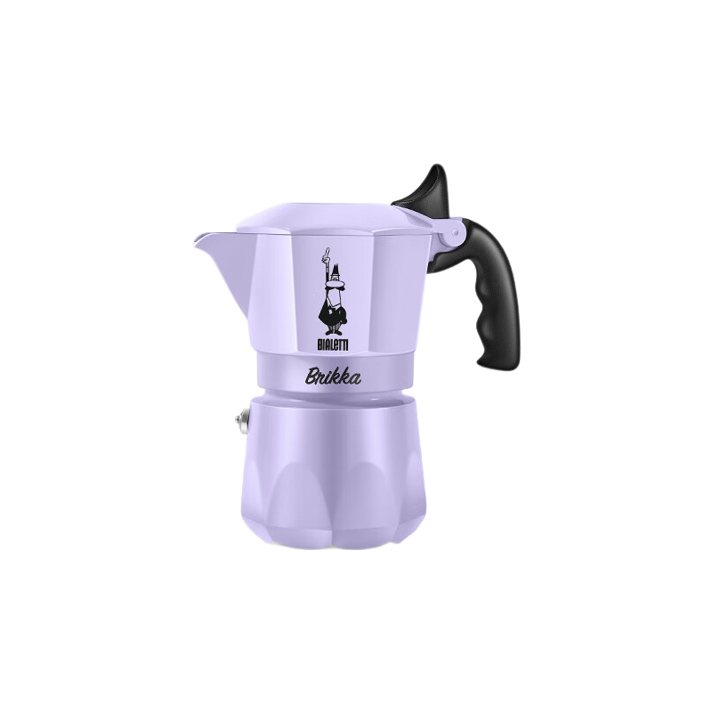 比乐蒂（Bialetti）摩卡壶 紫色双阀手冲咖啡壶进口手动咖啡机意式浓缩咖啡具礼物 香芋紫双阀+