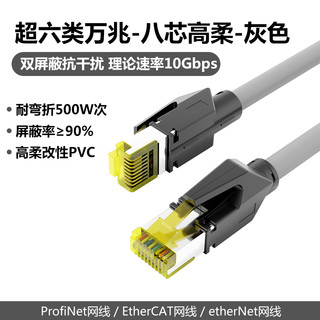 永定工业Profinet伺服EtherCat6A双屏蔽高柔超六类变频器预制网线