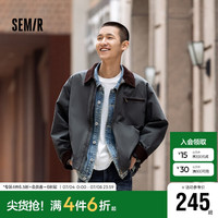 森马(Semir)外套男2024秋季复古经典底特律男士夹克拼接上衣宽松109524108103