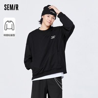 森马 Semir卫衣男字母印花圆领上衣百搭秋冬季oversize潮流男生上衣