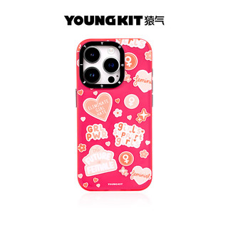  YOUNGKIT/猿气 防摔减震 iPhone 14 Pro手机壳  宣言-粉色 TPU