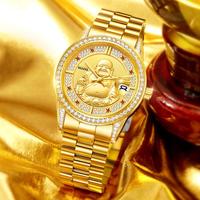 【足金佛图腾】机芯机械手表好礼全自动机械表防水男士手表