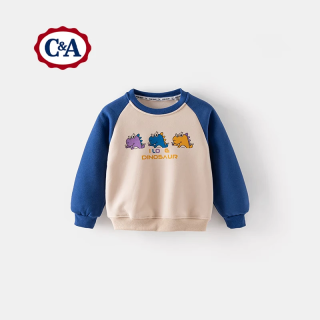 C&A2024秋冬新款儿童加绒卫衣保暖儿童卫衣潮