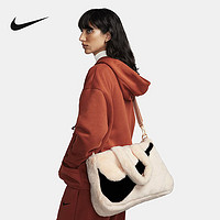 NIKE 耐克 女包拎包新款运动包时尚毛绒大勾斜挎包单肩包FB3050-838