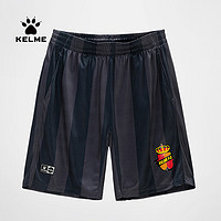 KELME 卡尔美 潮流条纹运动短裤2024夏针织弹力街头足球文化五分裤