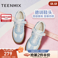 天美意鞋子女网纱透气拼色百搭时尚女阿甘德训鞋2024春秋KG011AM4