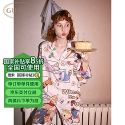 GUKOO 果壳 迪士尼系列 女款 冰丝睡衣家居服套装