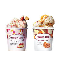 Haagen-Dazs/哈根达斯焦糖饼干草莓芝士芒果组合装冰淇淋460ML/桶