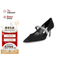 JIMMY CHOO 周仰杰 礼物女士黑色高跟鞋 BING PUMP 65 LAC 241 BLACK 37